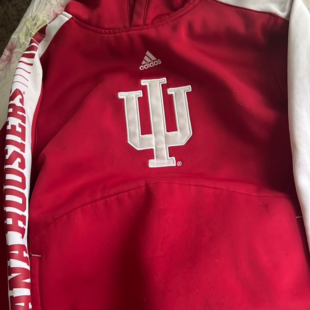 bright red IU college hoodie adidas medium; hardly worn